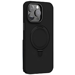 Задняя накладка SILINCONE CASE MagSafe для iPhone 14 подставкой Magnetic Pro Черный