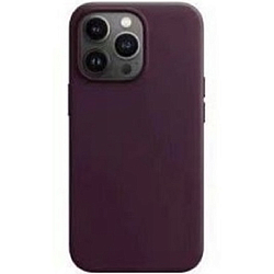 Задняя накладка LEATHER CASE MAGSAFE для iPhone 13 Pro Max №6 Dark Cherry с АНИМАЦИЕЙ