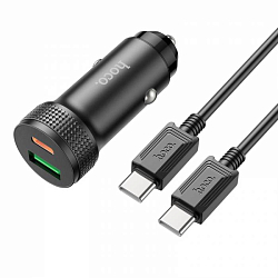 Авто ЗУ 1USB/1Type-C HOCO Z59B, 20Вт + 18Вт, чёрный