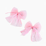 Заколка для волос, зажим с блестками, бант 7.5 см, 2 шт, Коты аристократы 10048269