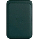 Кошелек для карт MagSafe Leather Wallet для Apple iPhone с анимацией, №03 Темно-Зеленый