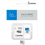 MicroSD 16Gb SMARTBUY Class 10 UHS-I синие + адаптер SD (SB16GMSDU1BLUE01)