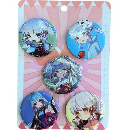 Набор значков 5шт. 45мм "Боги импакта" №8