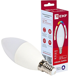 Умная лампа EKF В35 5W 2700-6500K/E14 WIFI RGBW