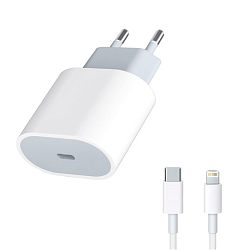 Сетевое ЗУ для Apple iPhone 20W, Lightning (NO LOGO) (не оригинал) AA