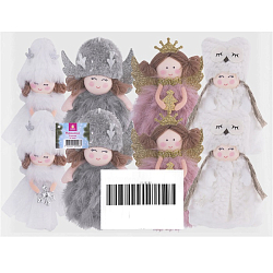 Украшение елочное ЗОЛОТАЯ СКАЗКА "Ангелочек" 18 см, полиэстер, ассорти 4дизайна, 592607