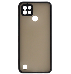 Задняя накладка ZIBELINO Plastic Matte для Realme C21 (черная окантовка)