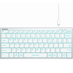 Клавиатура A4TECH Fstyler FX61, белый/синий