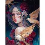 Картина по номерам с подрамником и поталью «Взгляд», 30 х 40 см 9688701