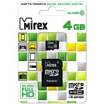 Micro SD  4Gb Mirex  сlass 10 с адаптером