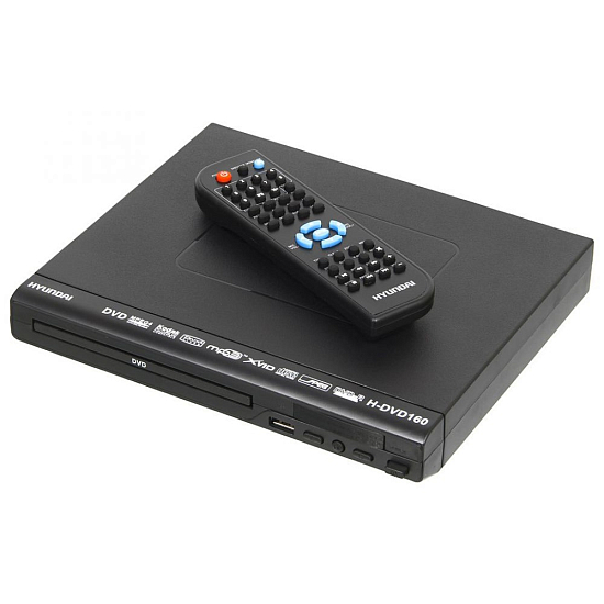 DVD плеер HYUNDAI H-DVD160 черный ПДУ