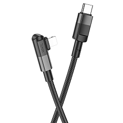 Кабель Lightning <--> Type-C  1.2м HOCO U108, черный, PD20W
