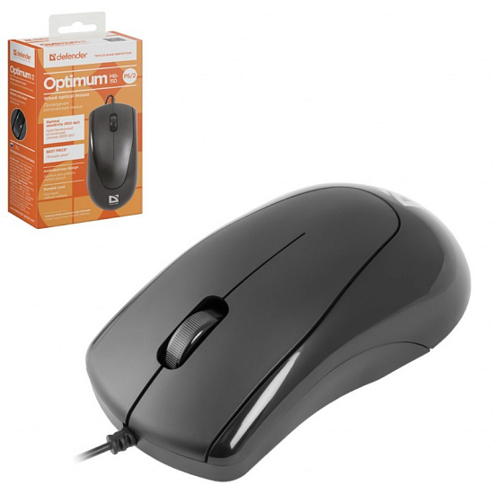 Мышь DEFENDER Optimum MS-150 серая, PS/2