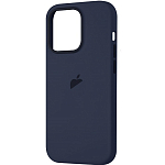 Задняя накладка Silicone Casе для iPhone 14 Midnight (MagSafe + анимация NFC Clear) c LOGO