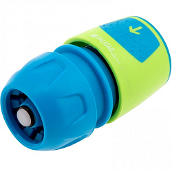 Соединитель быстросъемный для шланга 1/2-3/4", аквастоп, АВС-пластик, LUXE// Palisad 66267