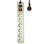 Сетевой фильтр  5.0м MOST R, 6 розеток, белый (коробка)