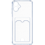 Задняя накладка ZIBELINO Silicone Card Holder для Samsung Galaxy A06 4G (прозрачный)