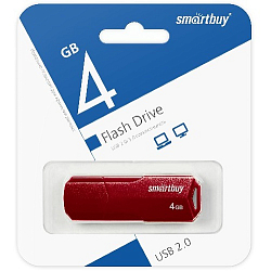 USB 4Gb SMARTBUY Clue бордовый
