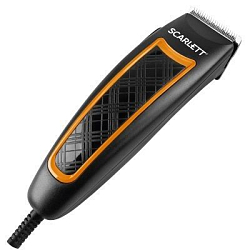 Машинка для стрижки волос SCARLETT SC-HC63C18 черный/оранжевый