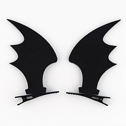 Заколки-ушки на формовой подложке «Крылья», черные, 11 х 12 см 10388253