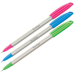 Ручка шарик. синяя 0,7мм "Perlamutik" непрозр. корпус, рефлен. грип Berlingo арт.CBp_70742