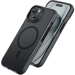 Силиконовый чехол HOCO для iPhone 15, AS2 Lord, магнитный, цвет: чёрный