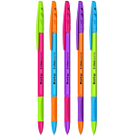 Ручка шариковая Berlingo "Tribase grip fuze" синяя, 0,7мм, грип, ассорти CBp_70968