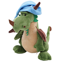 Мягкая игрушка Дракон Каллисто в голубом колпаке с кисточкой, 30 см