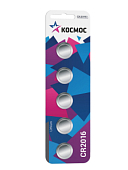 Элемент питания КОСМОС CR2016 BL-5