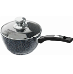 Ковш 1,2л МЕЧТА Гранит star с несъемной ручкой и стеклянной крышкой арт. 81803