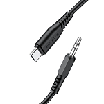 Кабель Jack 3.5 <--> Type-C  1.0м BOROFONE BL18 чёрный