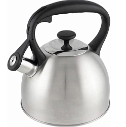 Чайник POESIA объём 2,5 л из нержавеющей стали со свистком, матовый арт.985617