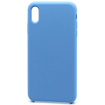 Силиконовый чехол SILICONE CASE для iPhone 12 Pro Max (полная защита) (016) голубой с лого