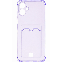 Задняя накладка ZIBELINO Silicone Card Holder для Samsung Galaxy A06 4G (сиреневый)