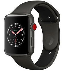 Силиконовый ремешок ISA Silicone для Apple Watch 42/44/45/49mm Темно-серый