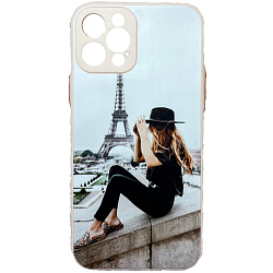 Задняя накладка NONAME для iPhone 12/12 Pro с рисунками (МИКС)