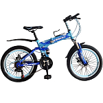 Велосипед TORRENT Rapid Голубой, синий (рама сталь 14,5", подростковый, внедорожный, 21 скорость, колеса 20д.) (20" / 14,5")