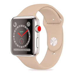 Силиконовый ремешок NONAME для Apple Watch Series 1/2/3/4 (42/44mm), 24 – Темно-бежевый
