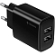 Сетевое ЗУ 2USB2.4A DEPPA, черный (11486)