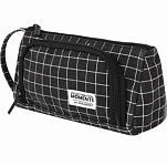 Пенал-косметичка BRAUBERG Checkered black с ручкой  22x10х8см 271559
