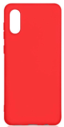 Силиконовый чехол DF для Samsung Galaxy A02 DF sOriginal-27 (red) микрофиброй