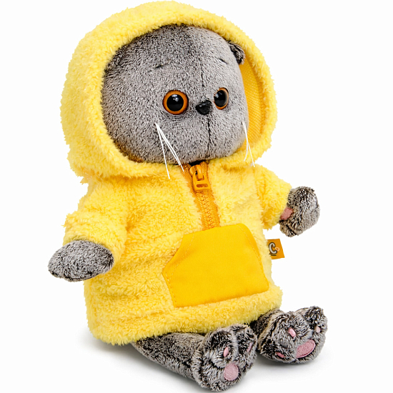 Мягкая игрушка Кот Басик беби в анораке , 20 см (BB-164)
