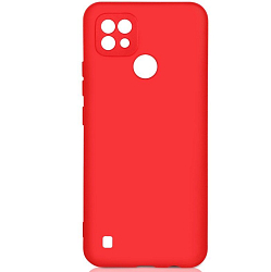 Силиконовый чехол DF для Realme C21 DF rmOriginal-11 (red) с микрофиброй