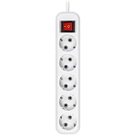 Сетевой удлинитель 5.0м SMARTBUY SBE-16-5-05-ZS, 5 розеток, 16А/3,5кВт с выкл. и заземлением ПВС 3х1,0