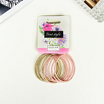 Резинки для волос «Спорт люкс», набор 10 шт., блеск, 3 см, розово-золотые 6970637