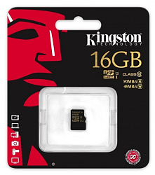 Micro SD 16Gb Kingston Class 10 UHS-I 45Mb/s без адаптера
