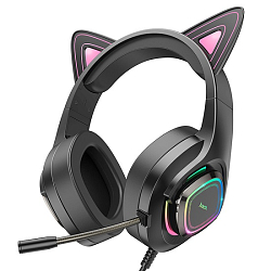 Наушники HOCO W107, phantom cat, чёрный