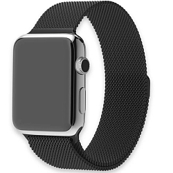 Металлический ремешок NONAME на Apple Watch (38/41), миланская петля, чёрный