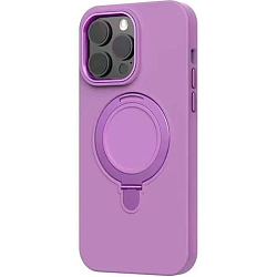 Задняя накладка SILINCONE CASE MagSafe для iPhone 14 подставкой Magnetic Pro Фиолетовый