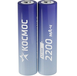 Аккумулятор КОСМОС 18650 2200mAh без защиты, 2 шт шринк (2/200)
